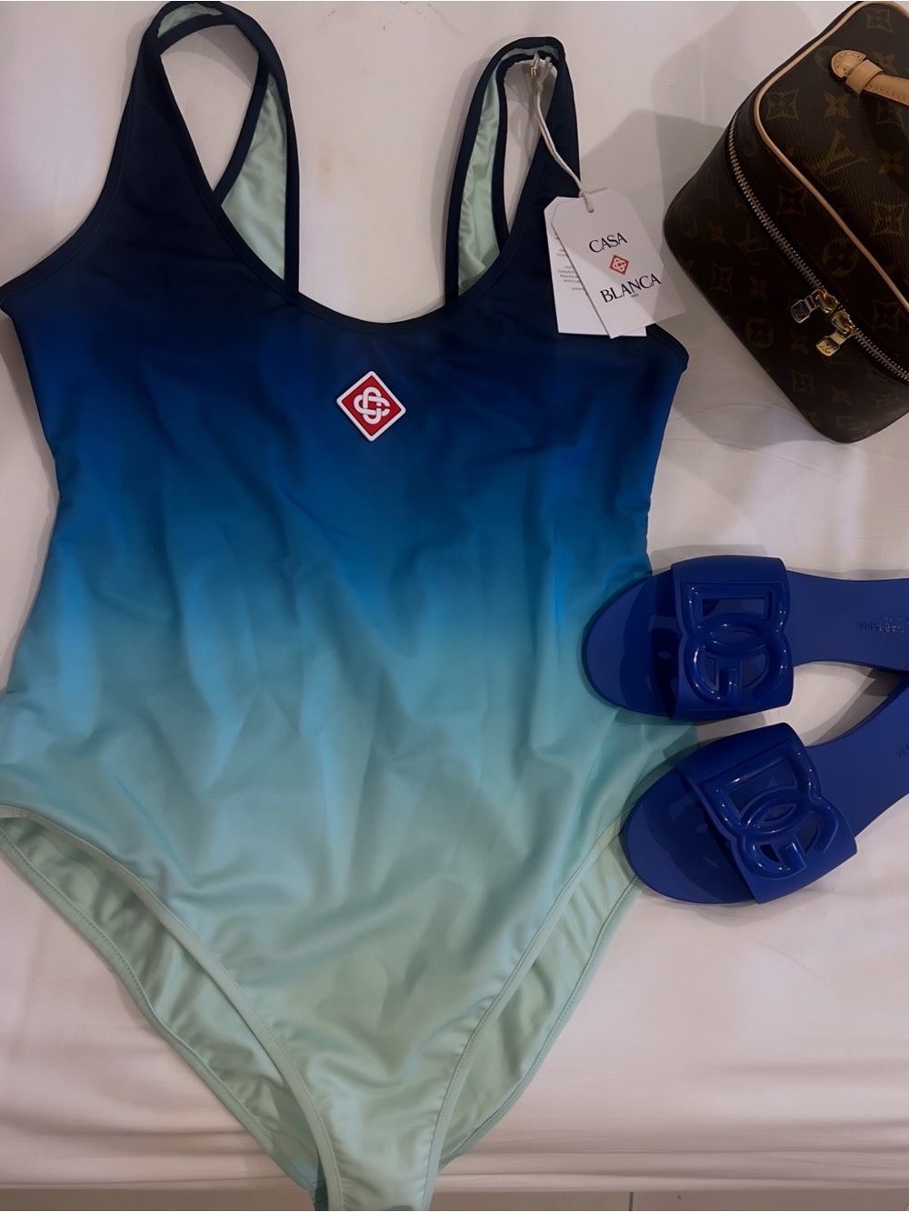 Casa Blanca Ombre Blue-to-Mint One-Piece Swimsuit